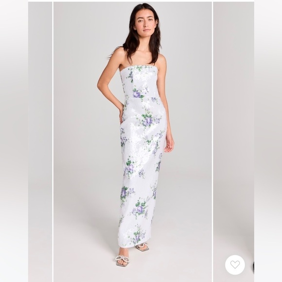 Tanner Fletcher Marilyn Floral Sequin Strapless Dress Shopbop - Picture 11 of 11